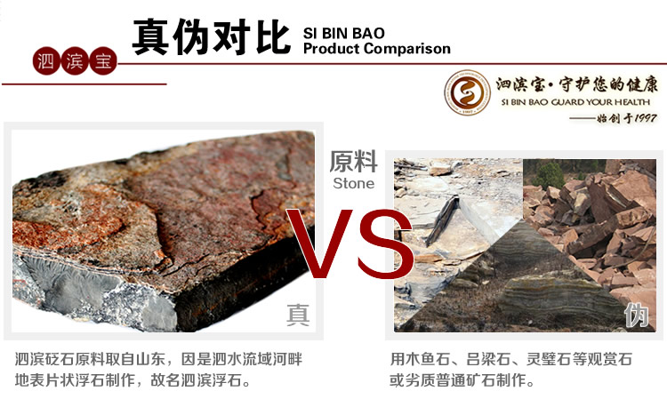 砭萃網(wǎng) ? 泗濱寶品牌說明：真假對比1